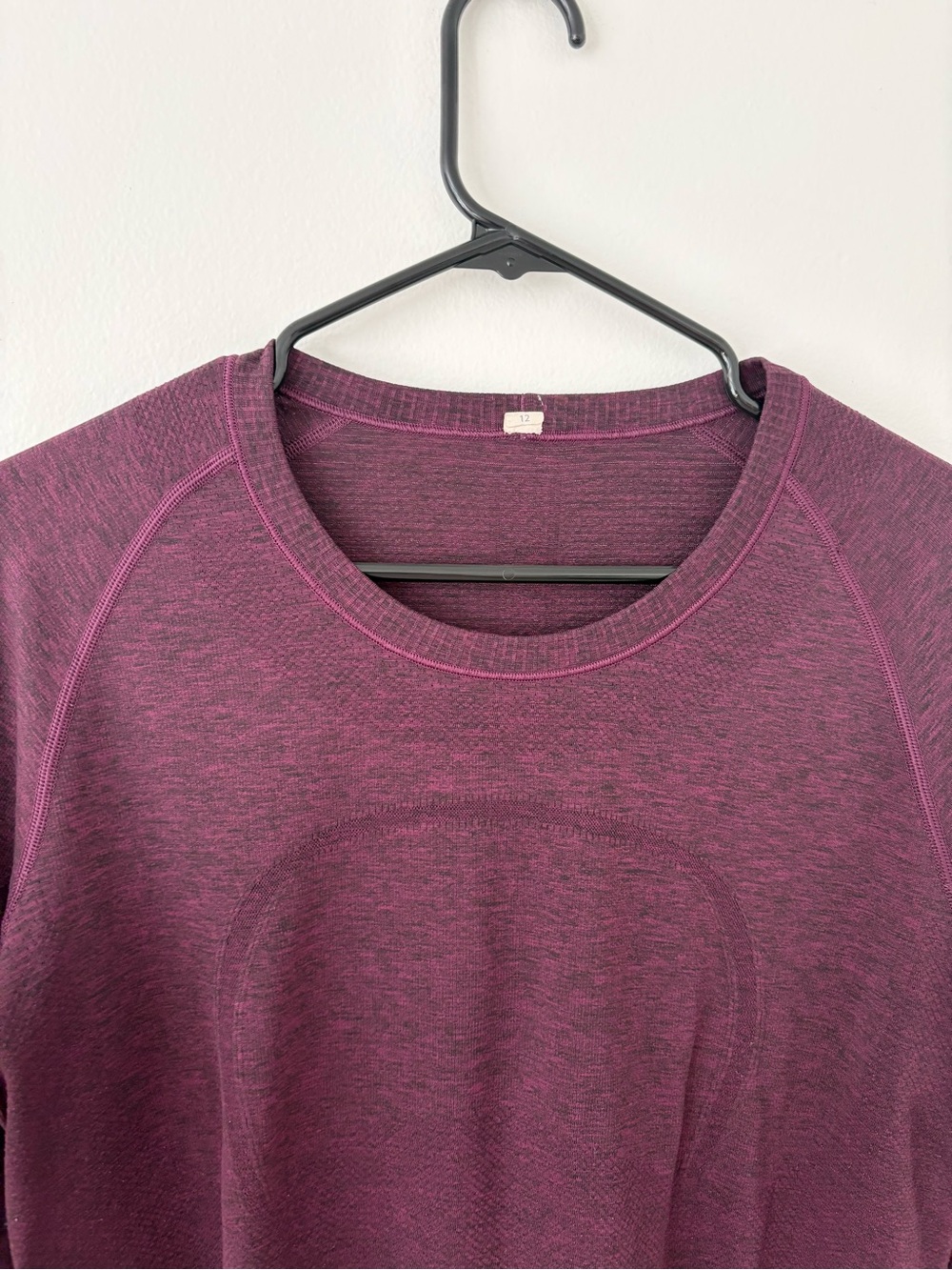 Lululemon Heathered Dashing Purple Swiftly Tech Long Sleeve Crew Size 12 - Picture 7 of 11